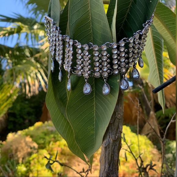 Just In! Edwardian Rhinestone Choker Necklace - Picture 3 of 4